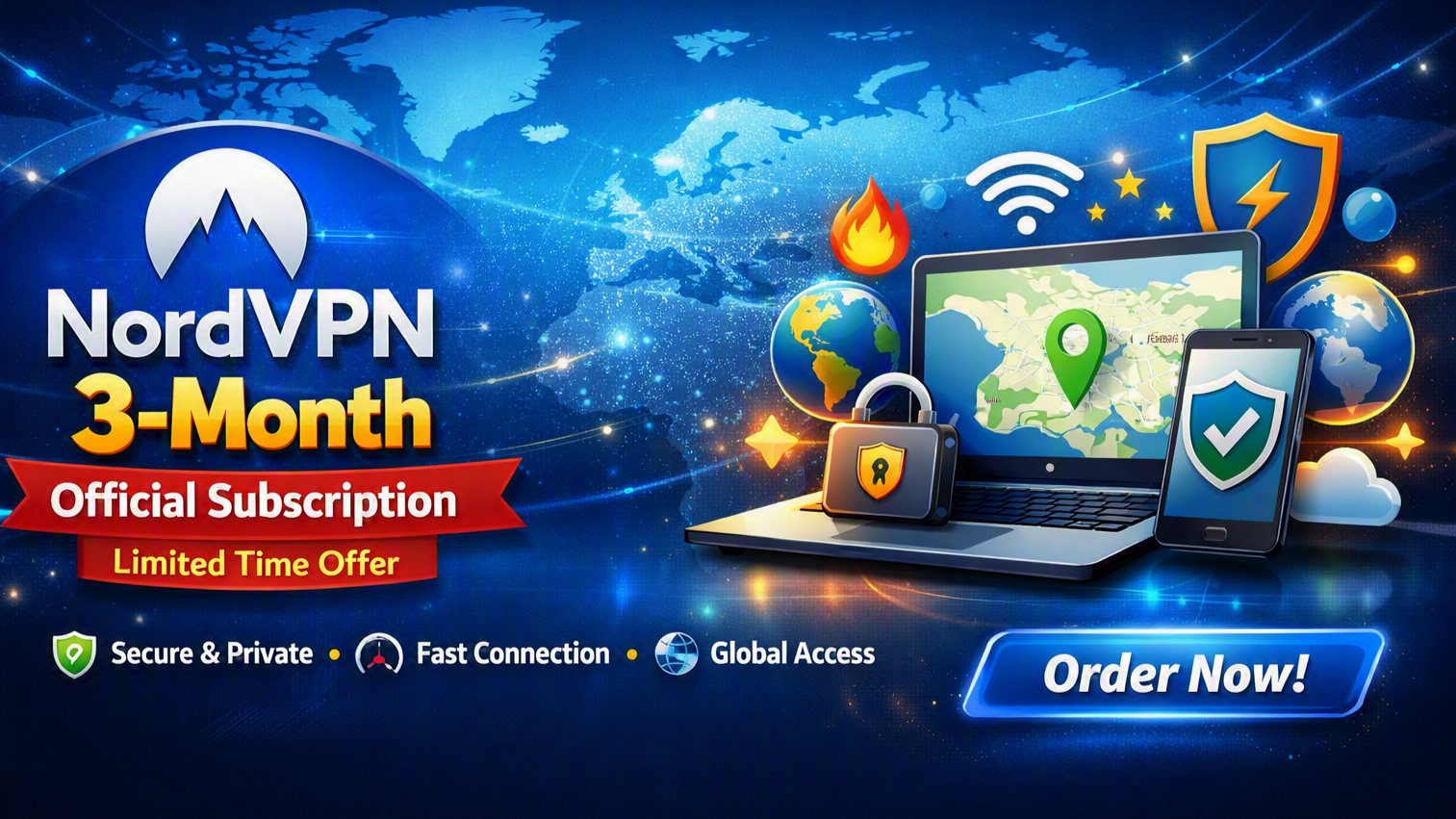 NordVPN 3-Month Official Subscription - Limited Time Offer