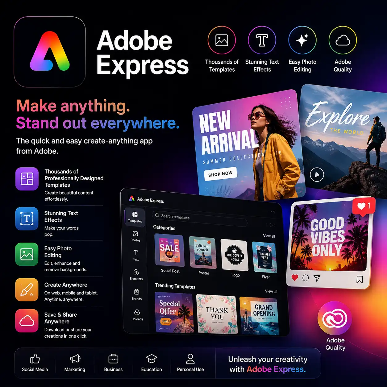 Adobe Express Premium 12 Months | Official Subscription | Instant Activation