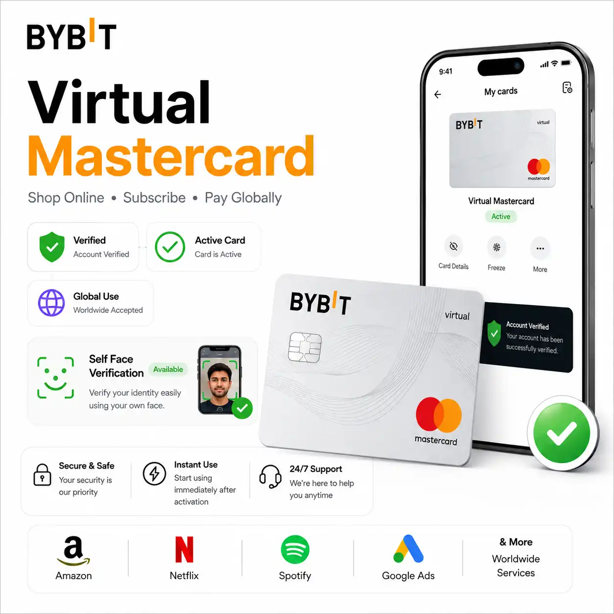 Bybit Virtual Mastercard Verified And Active